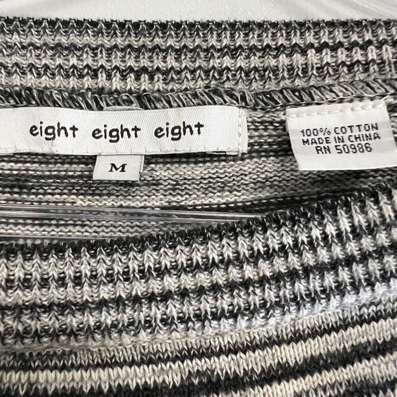 Eight Eight Eight Women's Boat Neck Mini Sweater Dress Striped Black/Multi M - Picture 8 of 8